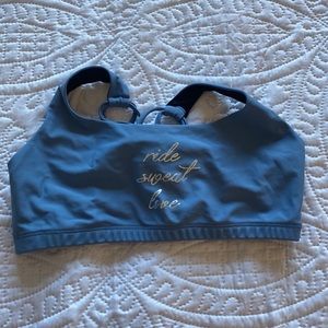 Onzie Peloton Ride Sweat Love Strappy Sports Bra Size Medium